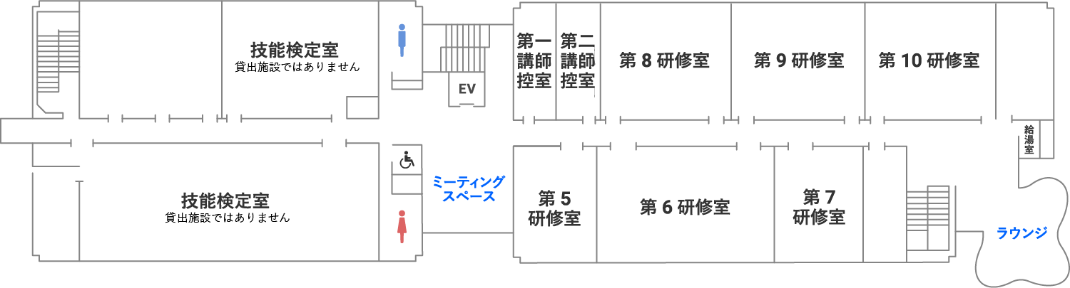本館 4階の全体図