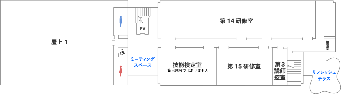 本館 4階の全体図